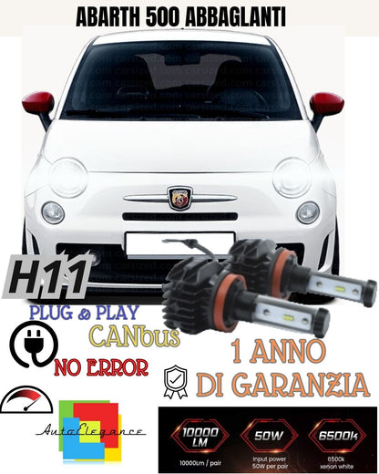 ❤️‍🔥KIT LED ABARTH 500 595 RESTYLING H7 6000K 9800 LUMEN CANBUS ABBAGLIANTI LED