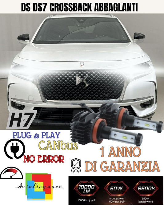 ⚡⚡⚡H7 LED KIT FOR DS DS7 CROSSBACK WITH 6000K XENON HEADLIGHTS CANBUS LED HIGH BEAM⚡⚡
