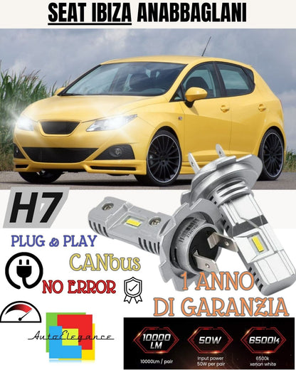 H7 LED KIT FOR SEAT IBIZA 6J 6000K WHITE 6000 LUMEN CANBUS LOW BEAM