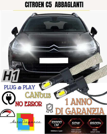 CITROEN C5 MK3 LED KIT H1 HIGH BEAM QUICK START 6400 LUMEN XENON