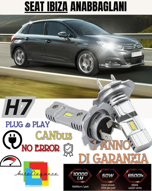 CITROEN C4 MK2 II H7 LED KIT 6000K WHITE 6000 LUMEN CANBUS LOW BEAM