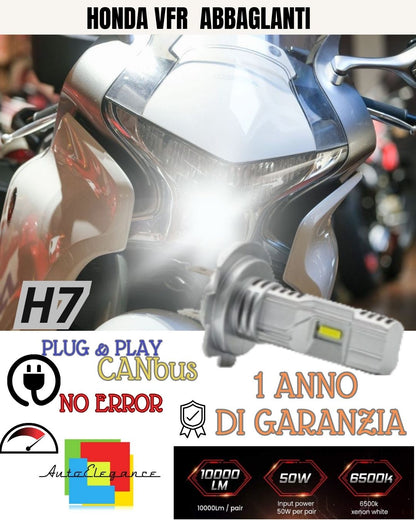 🔥🔥H7 LED LAMP 6000K 3500 LUMEN CANBUS HONDA VFR 1200 F HIGH BEAM NO ERROR