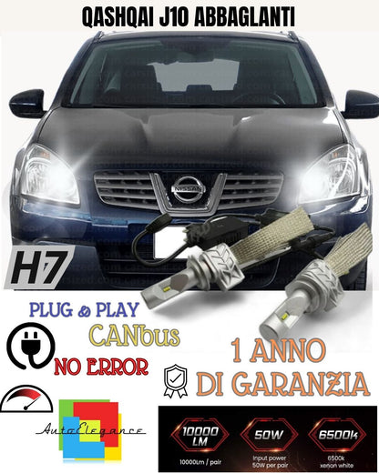 LED KIT QASHQAI J10 LED 6500K 8000 LM HIGH BEAM CANBUS ULTRA BRIGHT NO ERROR 