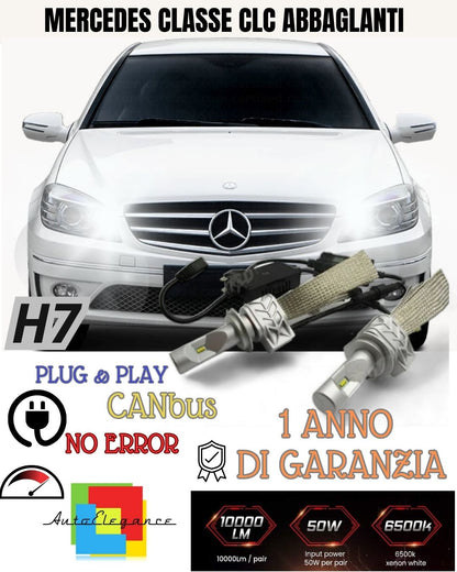 😍😍 FULL LED KIT MERCEDES CLC CLASS LED H7 6500K HIGH BEAM CANBUS + SUPPORTS 