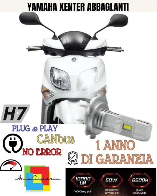🔥🔥H7 LED LAMP 6000K 3500 LUMEN CANBUS YAMAHA XENTER HIGH BEAM NO ERROR🔥