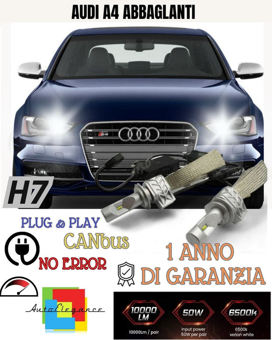 😍😍 H7 CANBUS LED KIT 😍 AUDI A4 😍B8 + AVANT LED 8000 LUMEN 80W HIGH BEAM😍 