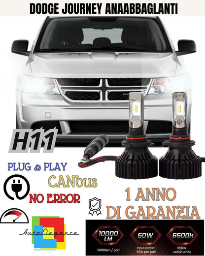 LED KIT LOW BEAM LAMPS H11 6000K 9800 LUMEN XENON CANBUS DODGE JOURNEY 