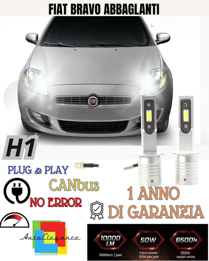 😍😍 FIAT BRAVO MK2 10000 LUMEN 6000K CANBUS ALL IN ONE LED H1 HIGH BEAM KIT 