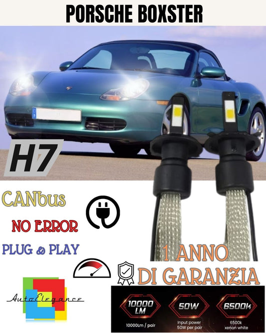 PAIR OF H7 LED CANBUS FOG LIGHTS PORSCHE BOXSTER 986 6400L 6000K 