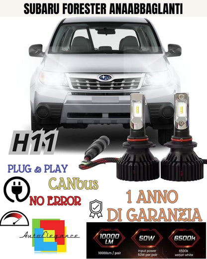 LED KIT LOW BEAM LAMPS H11 9800 LUMEN CANBUS FOR SUBARU FORESTER MK3