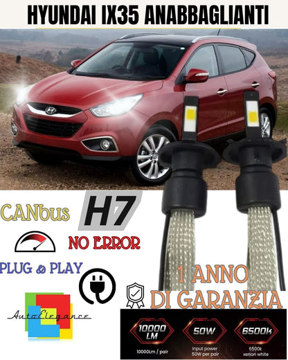 HYUNDAI IX35 PRE-RESTYLING LED LOW BEAM LAMP KIT LED H7 6000K NO ERROR 