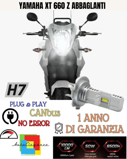 🔥🔥 LAMPADA LED H7 6000K 3000 LUMEN CANBUS YAMAHA XT 660 Z ABBAGLIANTE NO ERROR