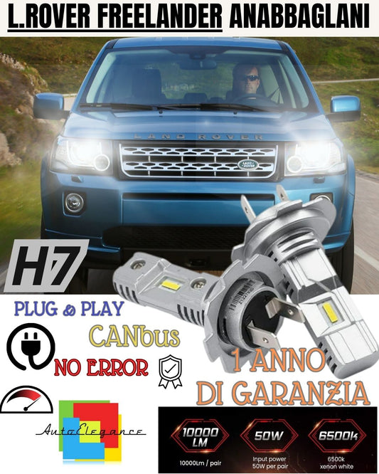 LAND ROVER FREELANDER H7 LED KIT 6000K WHITE 6000 LUMEN CANBUS LOW BEAM 