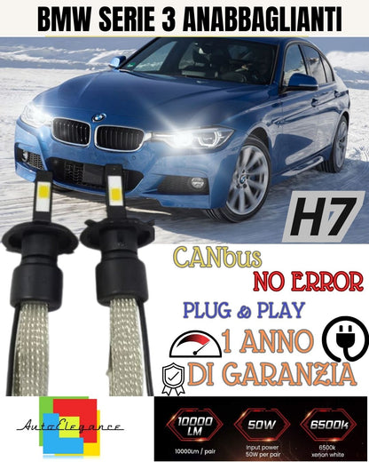 BMW 3 SERIES F30 LED LOW BEAM LAMP KIT LED H7 6000K 6400 LUMEN NO ERROR 