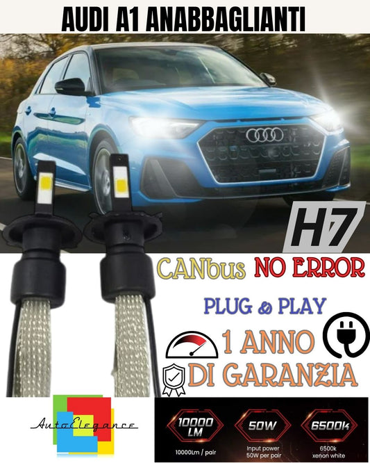AUDI A1 GB H7 6000K WHITE 6400 LUMEN XENON LED KIT XENON NO ERROR LOW BEAM 