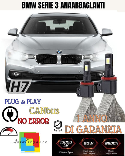 BMW 3 SERIES F30 H7 LED KIT 6000K XENON NO FAILURE LOW BEAM 6400 LUMEN