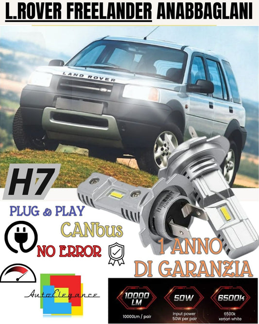 LAND ROVER FREELANDER H7 LED KIT 6000K WHITE 6000 LUMEN CANBUS LOW BEAM 