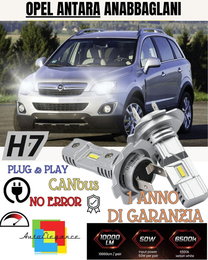 OPEL ANTARA H7 LED KIT 6000K WHITE 6000 LUMEN CANBUS LOW BEAM 