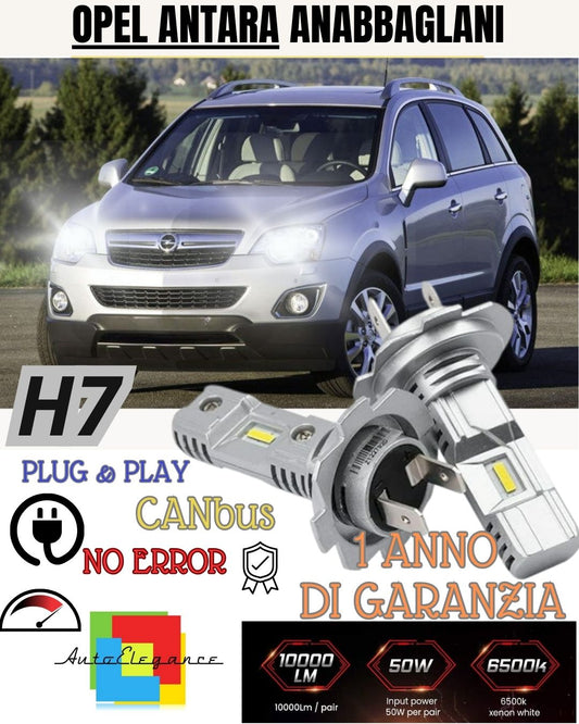 OPEL ANTARA H7 LED KIT 6000K WHITE 6000 LUMEN CANBUS LOW BEAM 