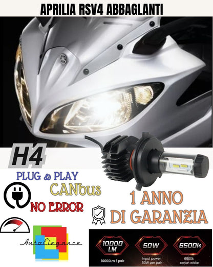 ⚡⚡LAMPADA LED H4 6000K 9000 LUMEN CANBUS YAMAHA FZ8 FAZER 8 ABBAGLIANTE NO ERROR