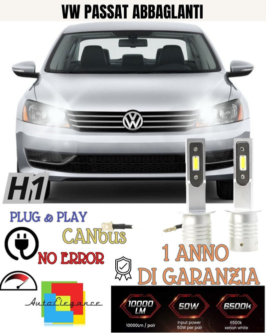 😍😍 VW PASSAT B4 H1 LED KIT 6000K WHITE NO FAILURE HIGH BEAM LIGHTS 10000 LUMEN 