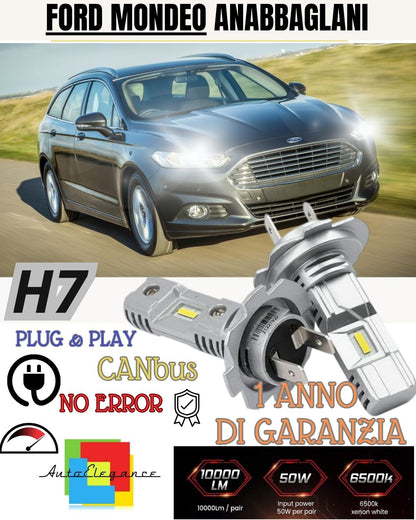 H7 LED KIT FOR FORD MONDEO MK2 II 6000K 6000 LUMEN CANBUS LOW BEAM 