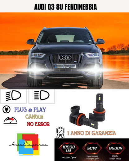 ⭐KIT LED H11 AUDI Q3 8U 6000K BIANCO FENDINEBBIA ⭐