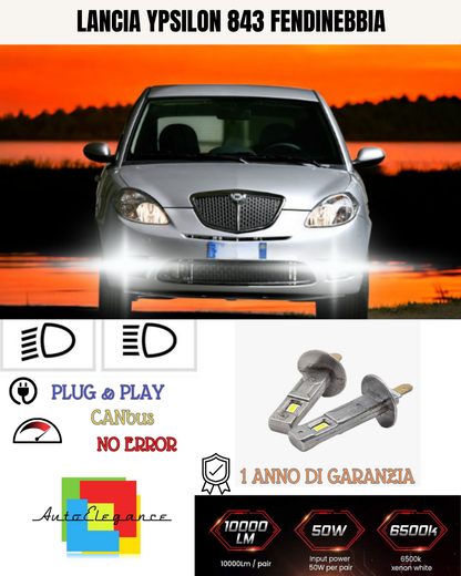 🔥KIT LED H1 LANCIA YPSILON 843 6000K BIANCO FENDINEBBIA 🔥