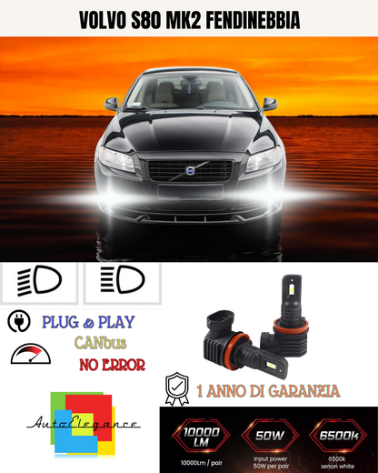 💫KIT LED H8 VOLVO S80 MK2 6000K BIANCO FENDINEBBIA 💫