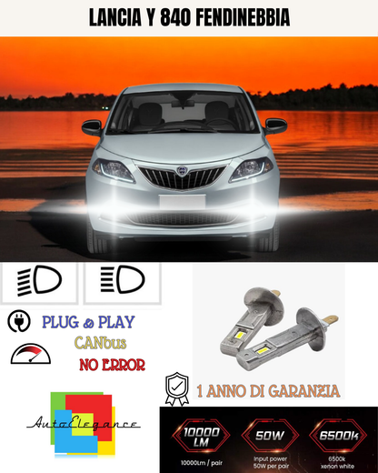 🔥KIT LED H1 LANCIA Y 840 6000K BIANCO FENDINEBBIA 🔥