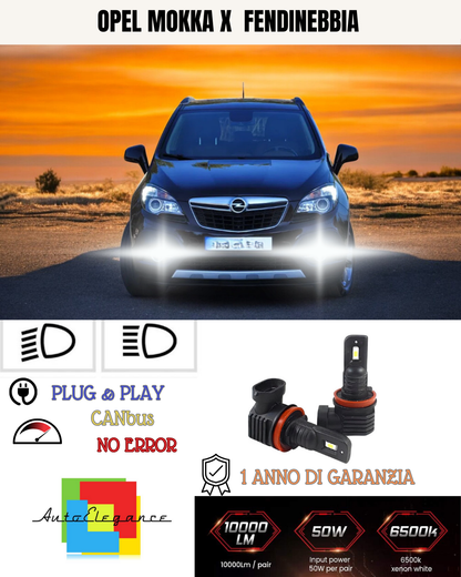 🔥KIT LED HB3 OPEL MOKKA X  6000K BIANCO FENDINEBBIA 🔥