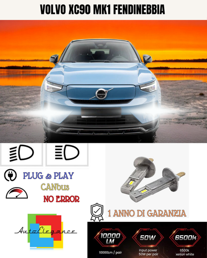 🔥KIT LED H1 VOLVO XC90 MK1 6000K BIANCO FENDINEBBIA 🔥