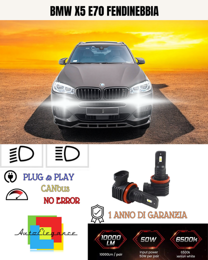 💫KIT LED H11 BMW X5 E70 6000K BIANCO FENDINEBBIA 💫