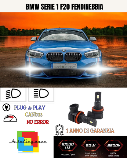 💫KIT LED H8 BMW SERIE 1 F20 6000K BIANCO FENDINEBBIA 💫