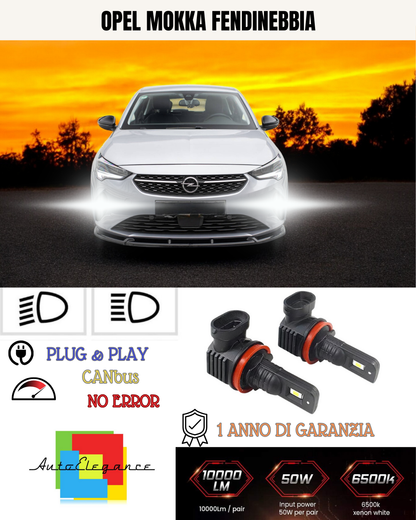 🔥KIT LED H11 OPEL MOKKA 6000K BIANCO FENDINEBBIA 🔥