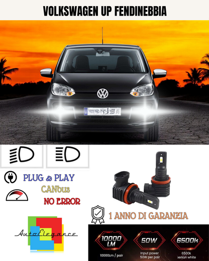 💫KIT LED HB4 VOLKSWAGEN UP 6000K BIANCO FENDINEBBIA 💫