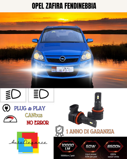 💫KIT LED H11 OPEL ZAFIRA 6000K BIANCO FENDINEBBIA 💫