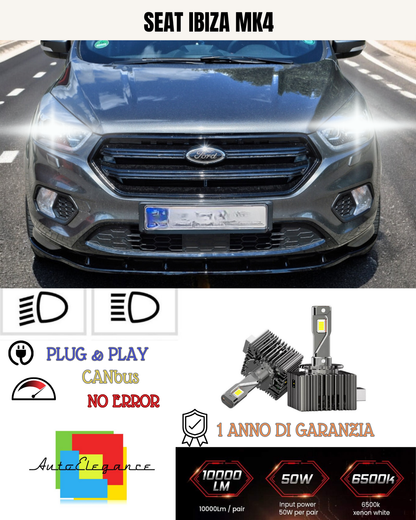 ⭐LAMPADE ANABBAGLIANTI D1S LED 6000K DA XENON ADATTO PER FORD KUGA MK1 08-12⭐
