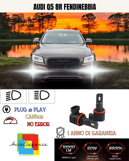 💫KIT LED H11 AUDI Q5 8R 6000K BIANCO FENDINEBBIA 💫