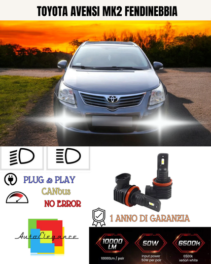 💫KIT LED H16 TOYOTA AURIS MK2 6000K BIANCO FENDINEBBIA 💫