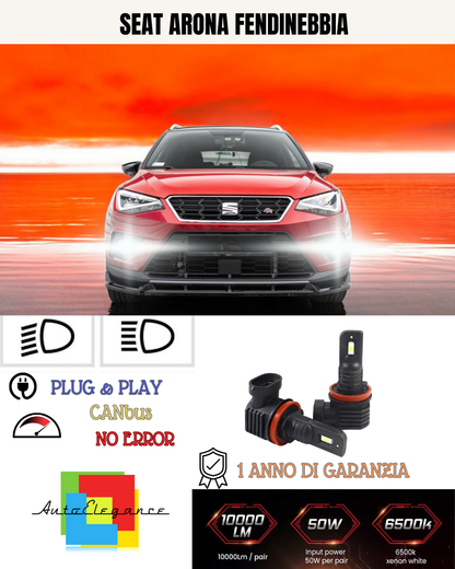 💫KIT LED HB4 SEAT ARONA 6000K BIANCO FENDINEBBIA 💫