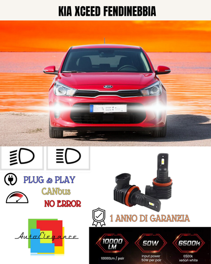 💫KIT LED HB4 KIA XCEED 6000K BIANCO FENDINEBBIA 💫