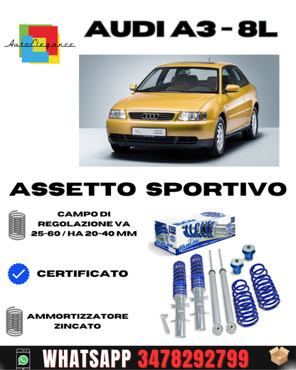 Sports suspension suitable for Audi A3 8L 
