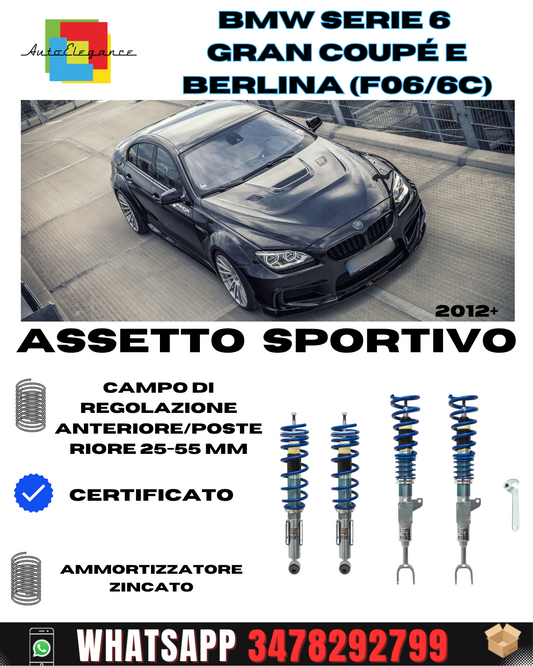 BlueLine sports suspension suitable for BMW 6 Series Gran Coupé and Sedan F06 