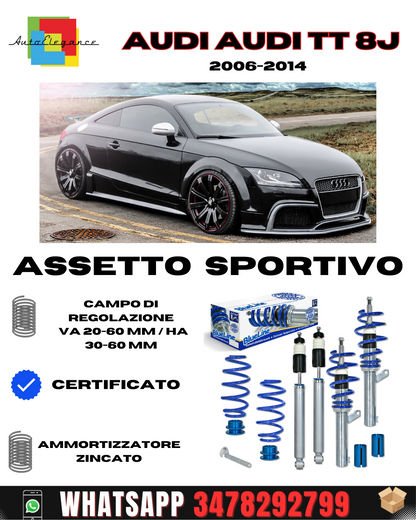 Assetto sportivo BlueLine adatto per Audi TT 8J 2006-2014