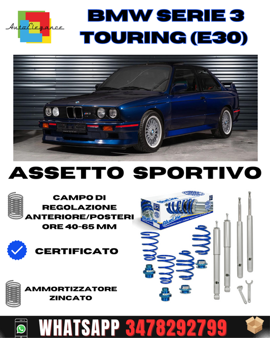 BlueLine sports suspension suitable for BMW 3 Series Touring (E30) 1988 - 95 