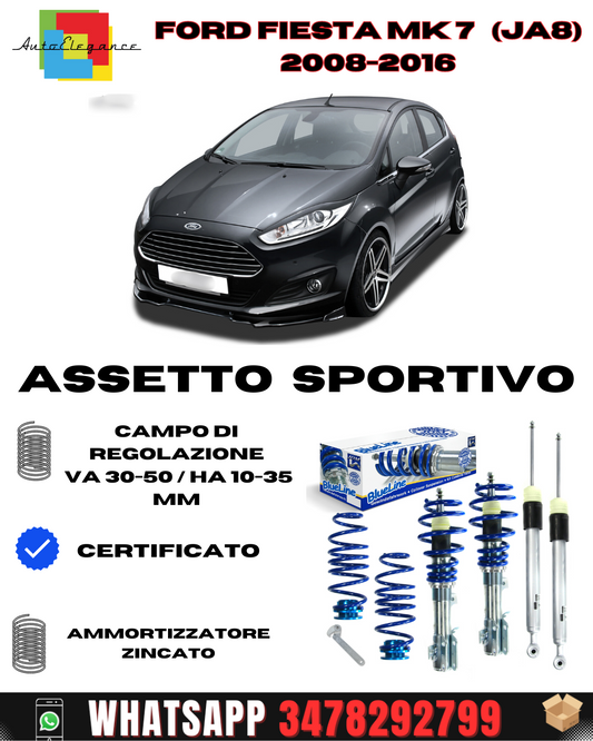 BlueLine Sports Suspension Suitable for Ford Fiesta Mk 7(JA8) 2008-2016 