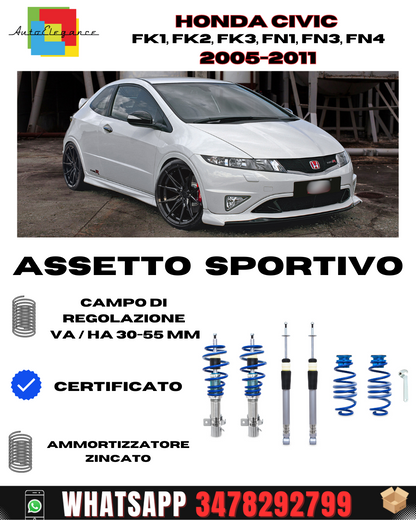 Assetto sportivo BlueLine adatto per Honda Civic 2005- 2011