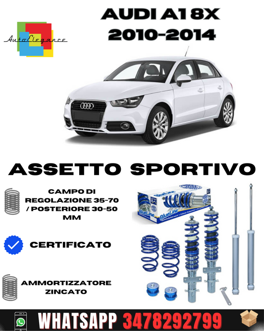 Assetto sportivo  adatto per Audi A1 8X  anno 2010 - 2014