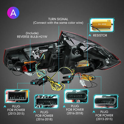 💎TAIL LIGHTS SUITABLE FOR BMW F35 F30 318i 318Li 320i 3 series 2013-18 BLACK 💎
